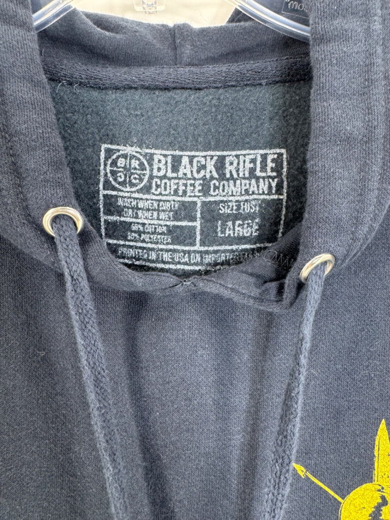 Black Rifle Coffee Company Navy/Yellow Hoodie Size Lg