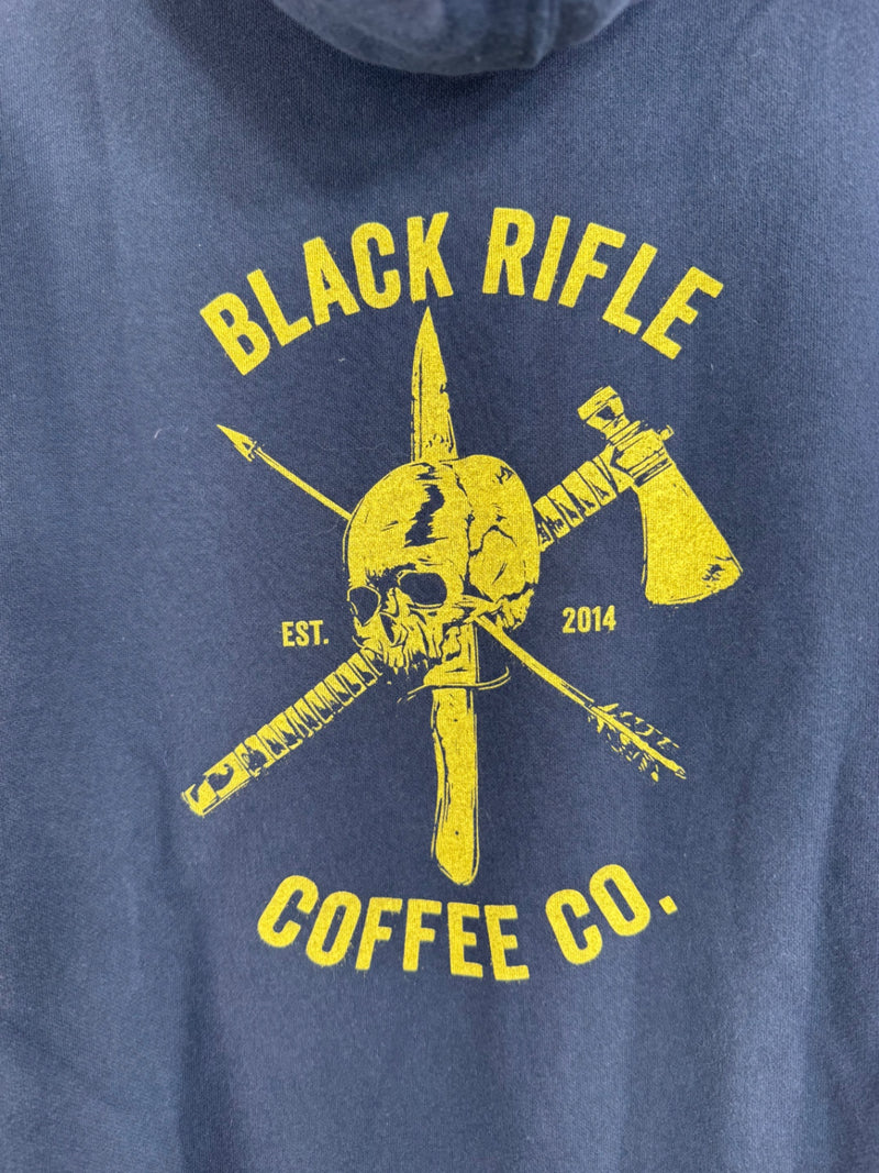 Black Rifle Coffee Company Navy/Yellow Hoodie Size Lg