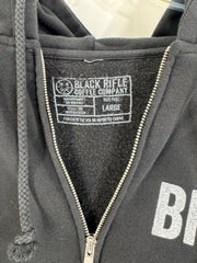 Black Rifle Coffee Company Classic Logo Full Zip Hoodie Size Lg