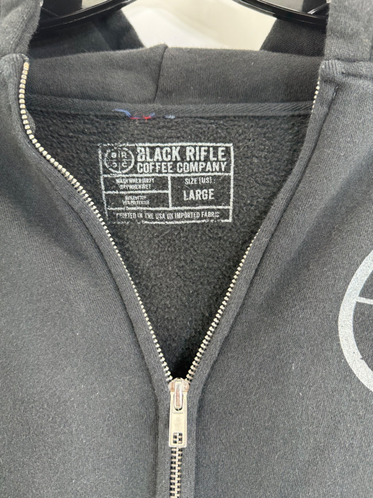 Black Rifle Coffee Company Classic Zip Up Hoodie Size Lg