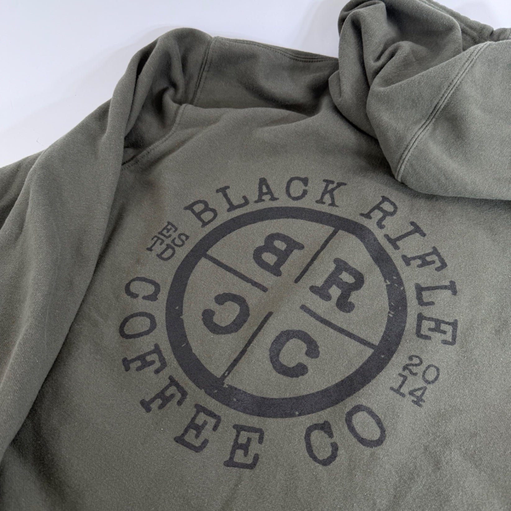 Black Rifle Coffee Co Green Crosshair Hoodie Size Lg