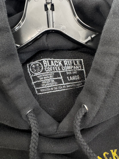 Black Rifle Coffee Co. Black Tactisquatch Pullover Hoodie Size Lg