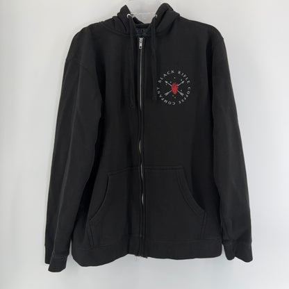Black Rifle Coffee Skeleton Gun Zip Up Hoodie Sz Lg