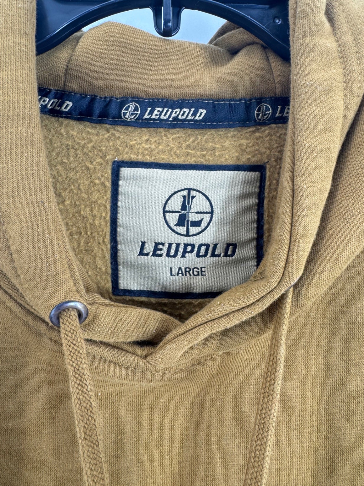 Leupold Wordmark Hoodie  Buckskin w/ Embroidered Logo Size LG