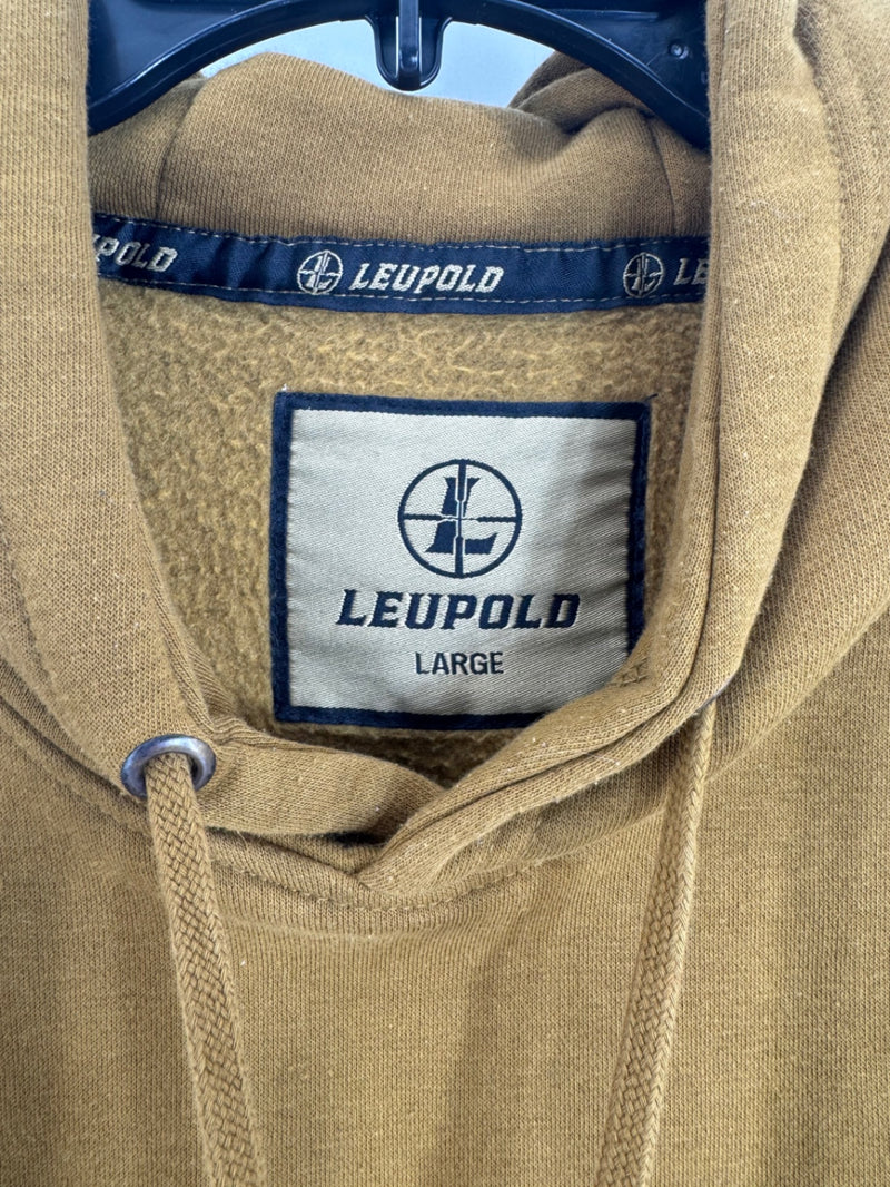 Leupold Wordmark Hoodie  Buckskin w/ Embroidered Logo Size LG