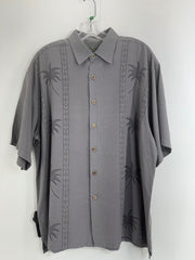 Bamboo Cay Grey Tropical Men’s Button Up