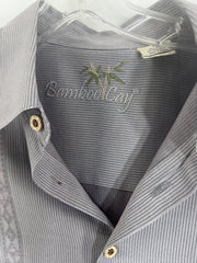 Bamboo Cay Grey Tropical Men’s Button Up