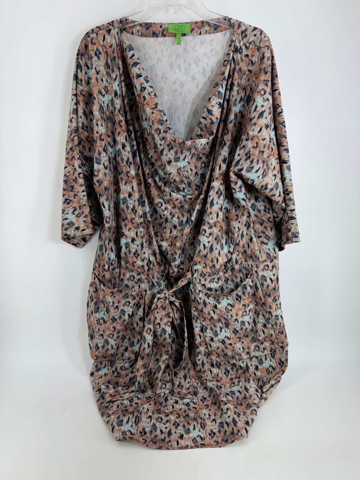 LOGO Multicolor Leopard Print Dress