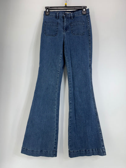 GB Front Pickets Boot Cut Denim Jeans