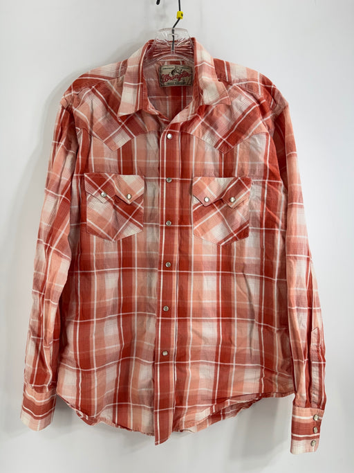 Wrangler Red/White Plaid Button Up
