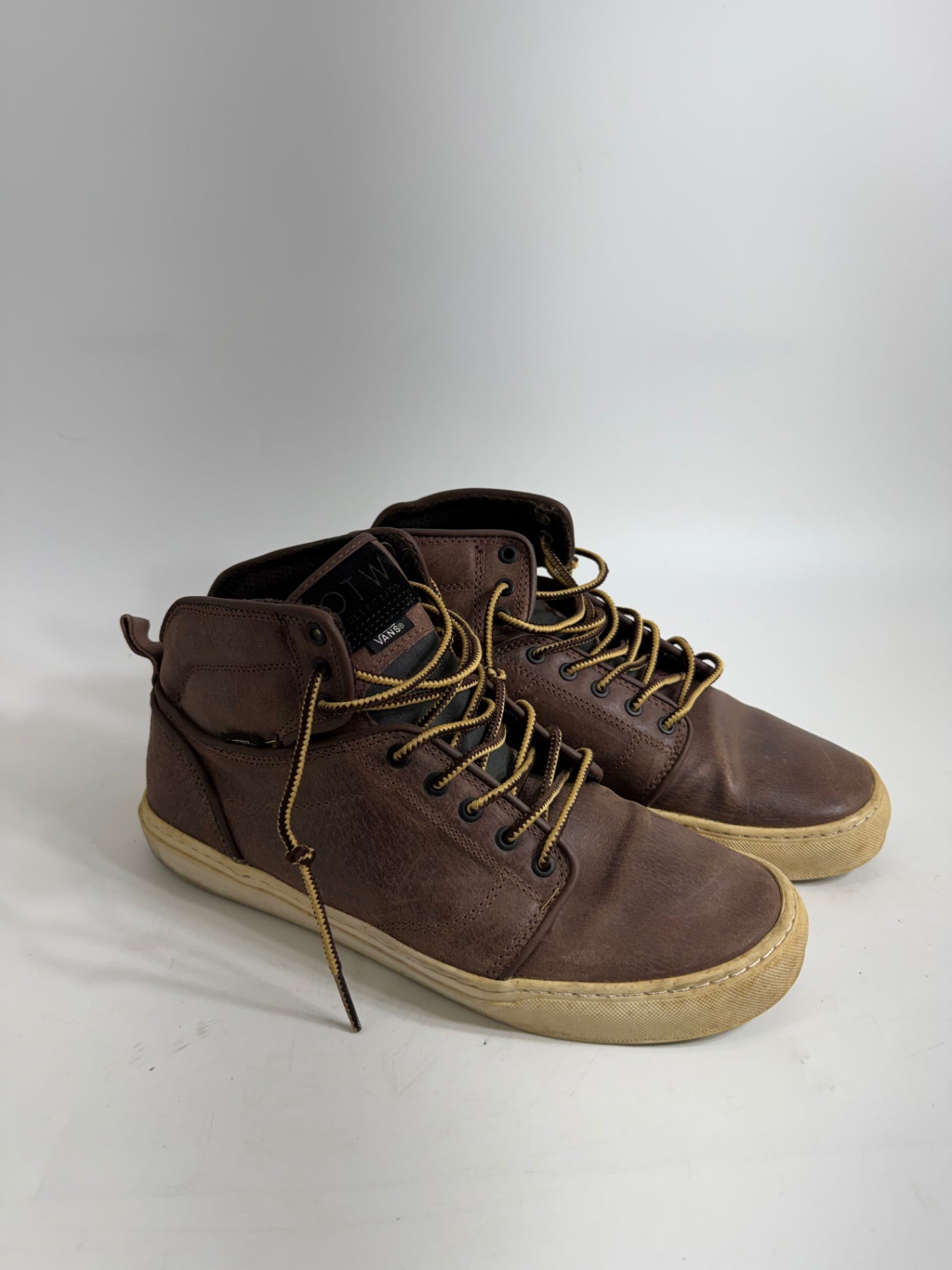 Vans Brown Leather High Tops