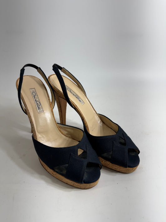 Oscar de la Renta Navy High Heels