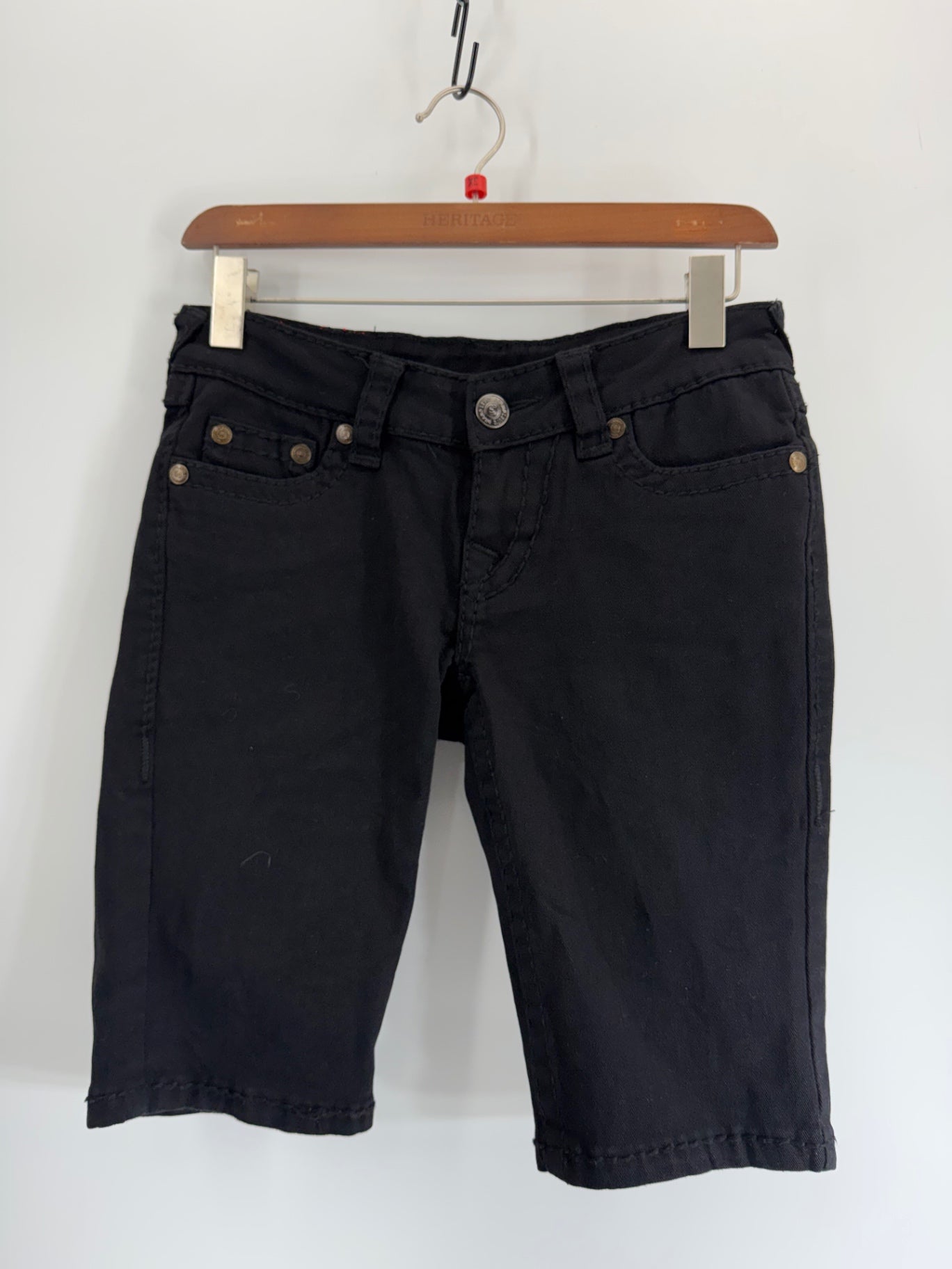True Religion Black Shorts