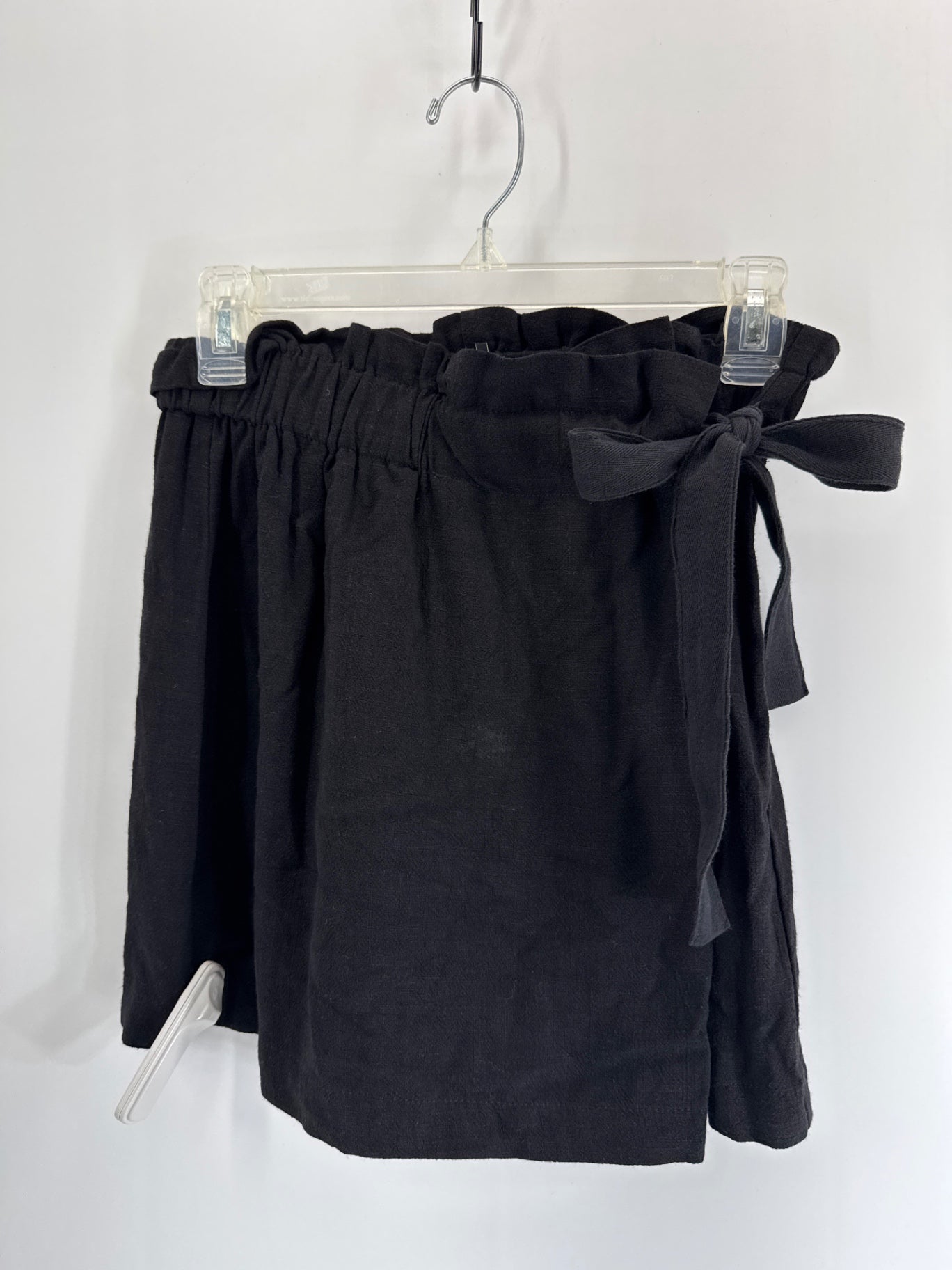 Entro Black Tie Waist Wrap Shorts