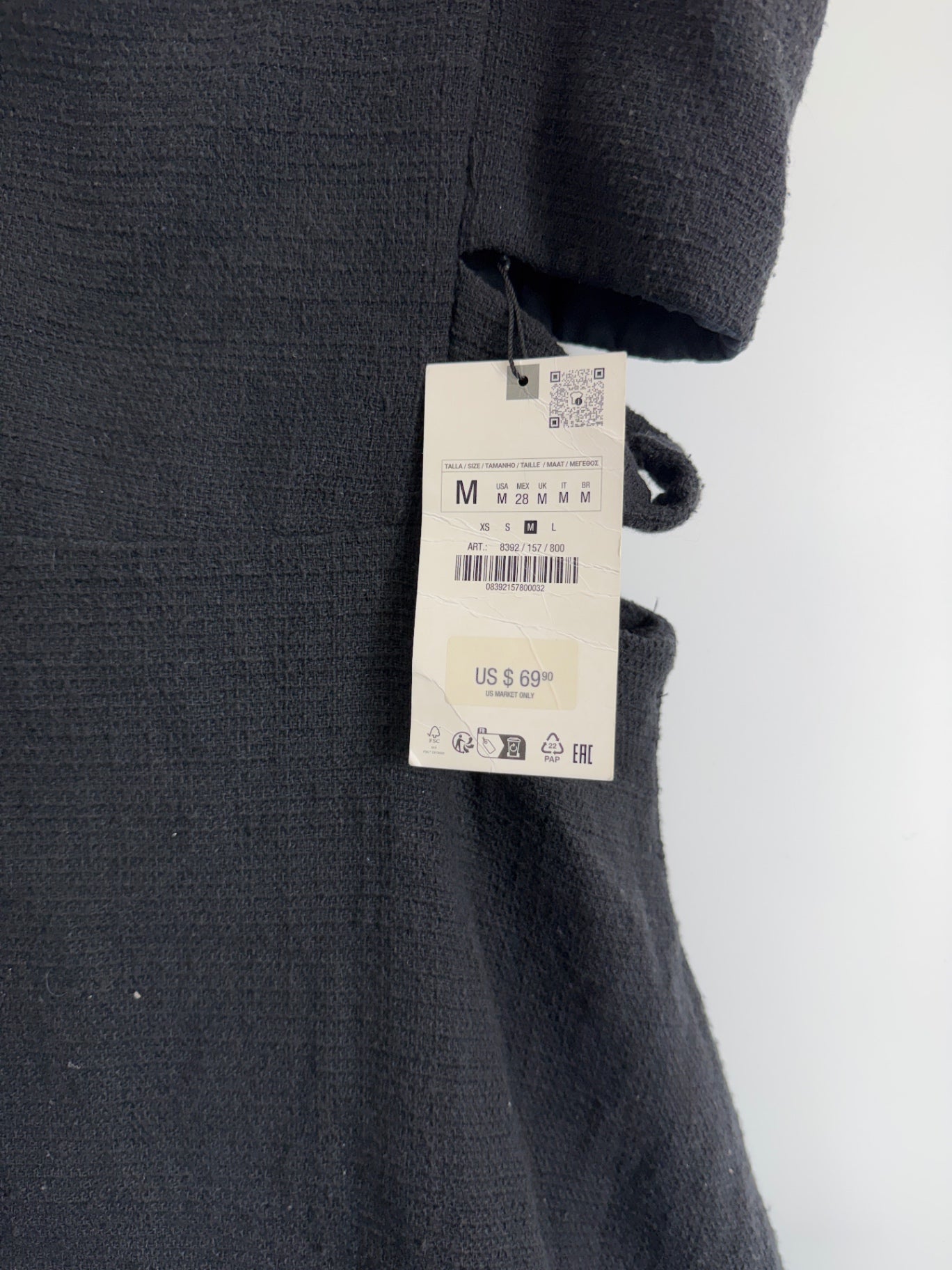 Zara Black Cutout Spaghetti Strap Dress