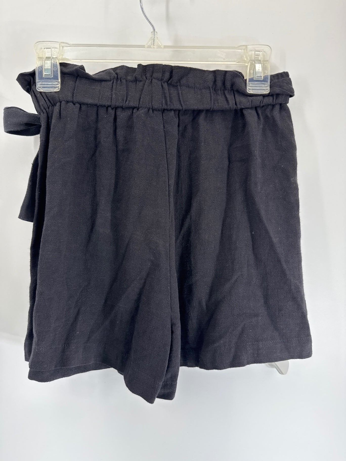 Entro Black Tie Waist Wrap Shorts