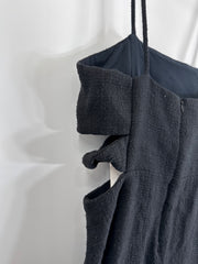 Zara Black Cutout Spaghetti Strap Dress