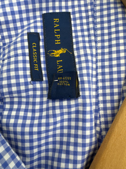 Ralph Lauren Blue/White Gingham Button Down