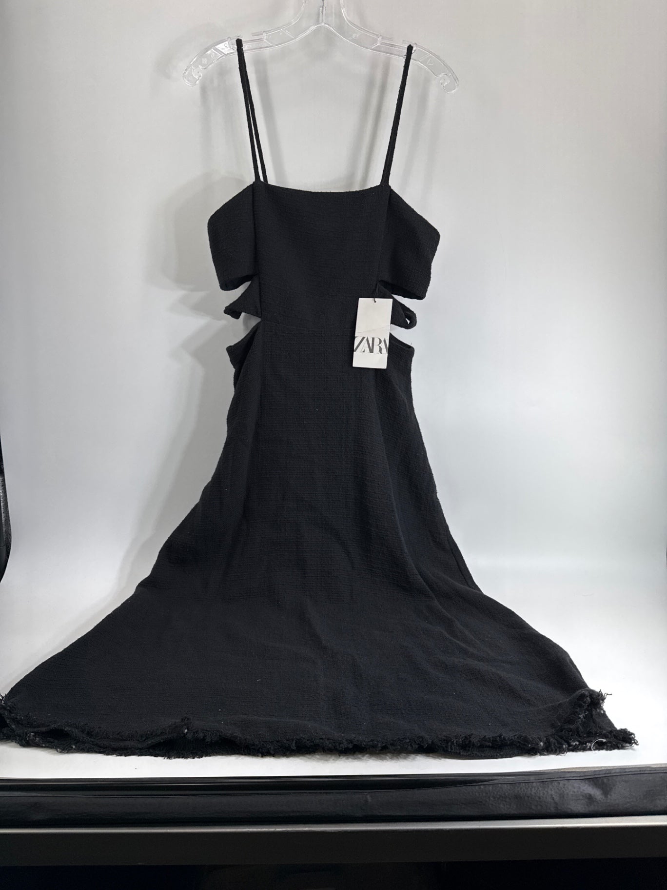 Zara Black Cutout Spaghetti Strap Dress