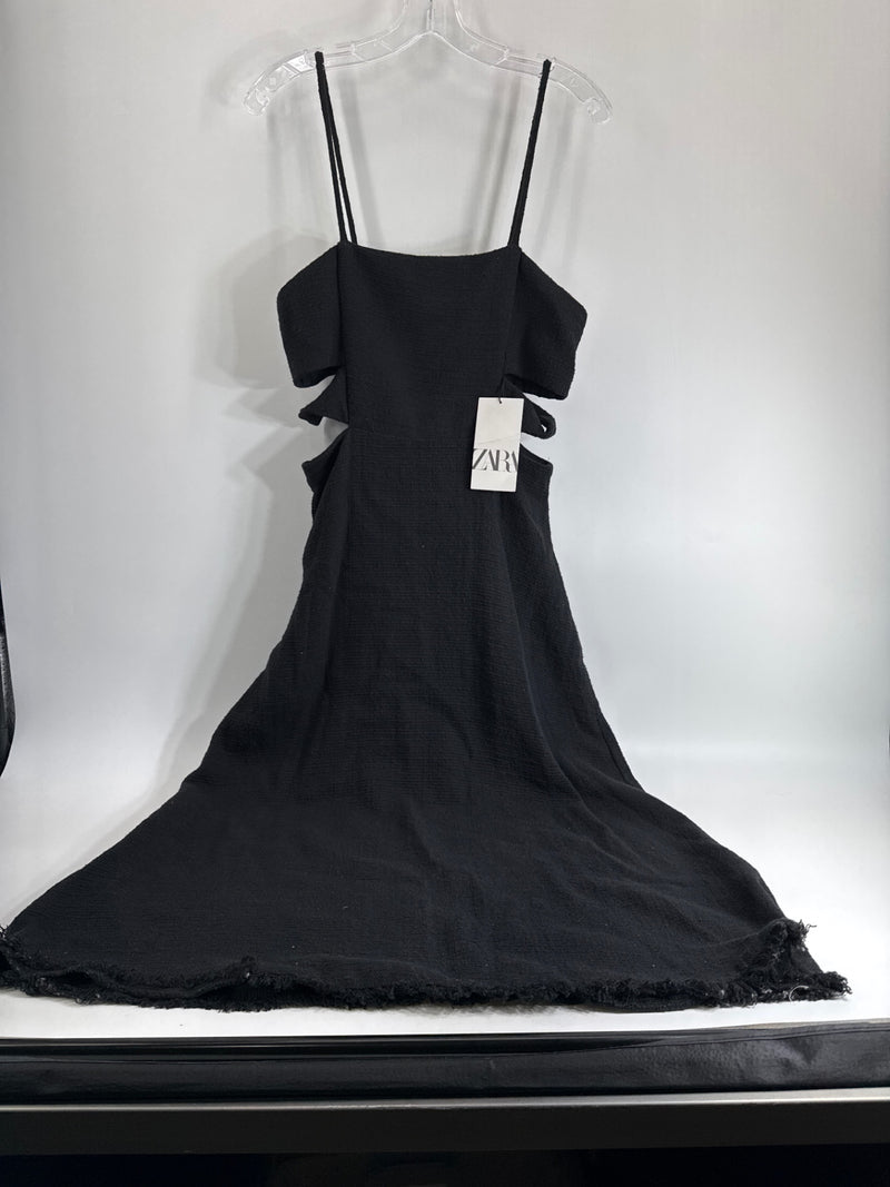 Zara Black Cutout Spaghetti Strap Dress