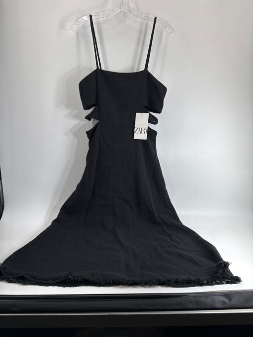 Zara Black Cutout Spaghetti Strap Dress