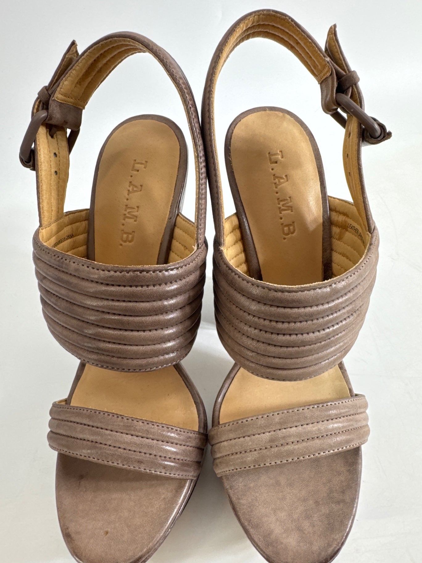L.A.M.B. Leather Platform High Heels