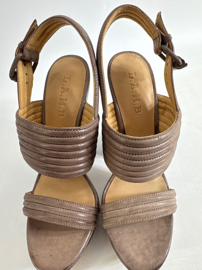 L.A.M.B. Leather Platform High Heels