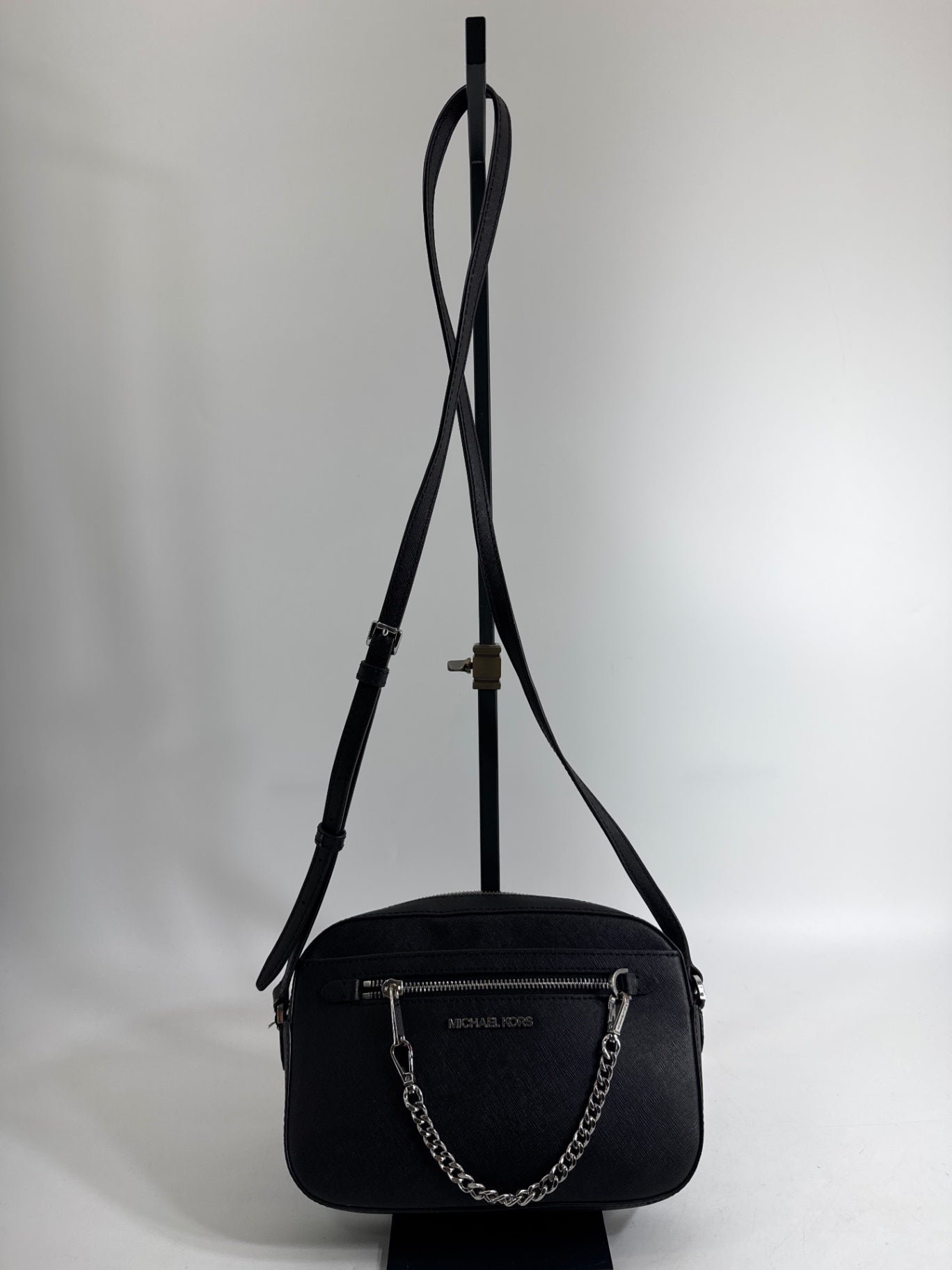 Michael Kors Black Chain Accent Small Crossbody