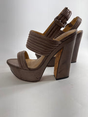 L.A.M.B. Leather Platform High Heels
