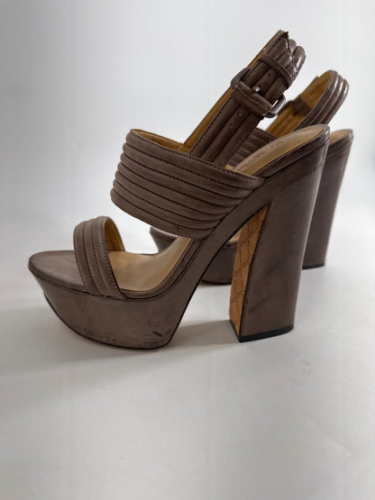 L.A.M.B. Leather Platform High Heels