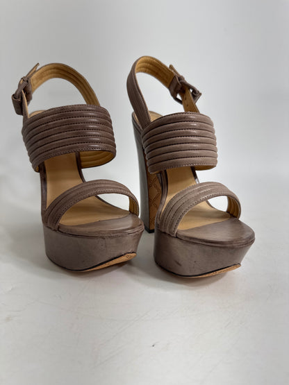 L.A.M.B. Leather Platform High Heels