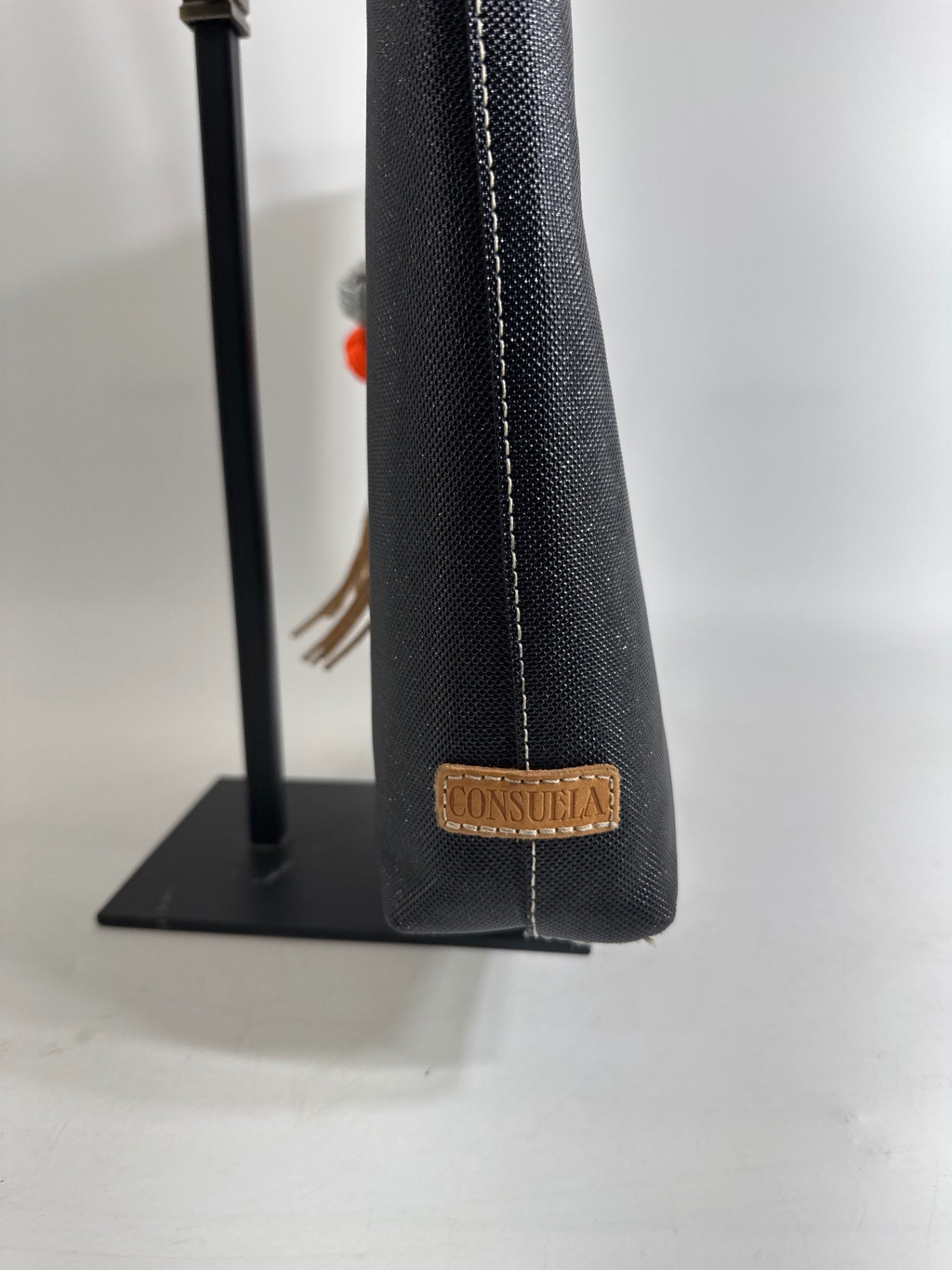 Consuela Black Canvas Tote Bag