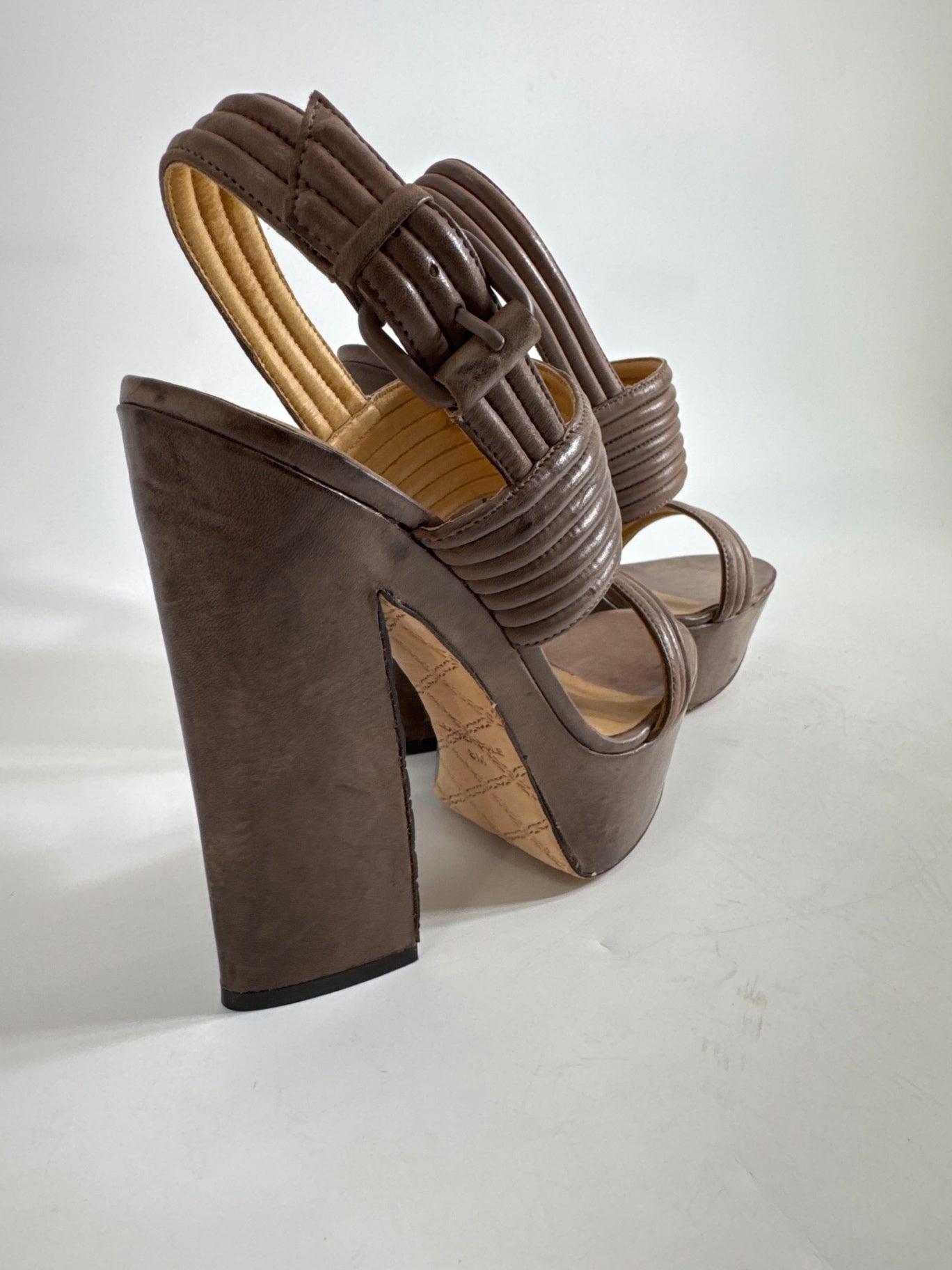 L.A.M.B. Leather Platform High Heels