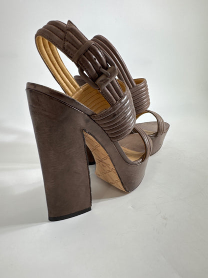 L.A.M.B. Leather Platform High Heels