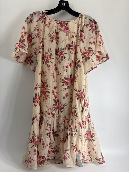 Abercrombie & Fitch Babydoll Floral Beige Dress