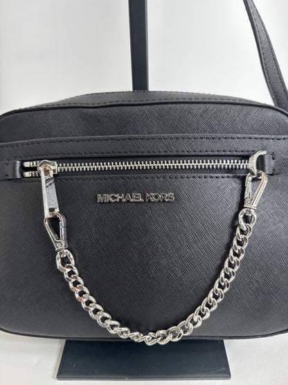Michael Kors Black Chain Accent Small Crossbody