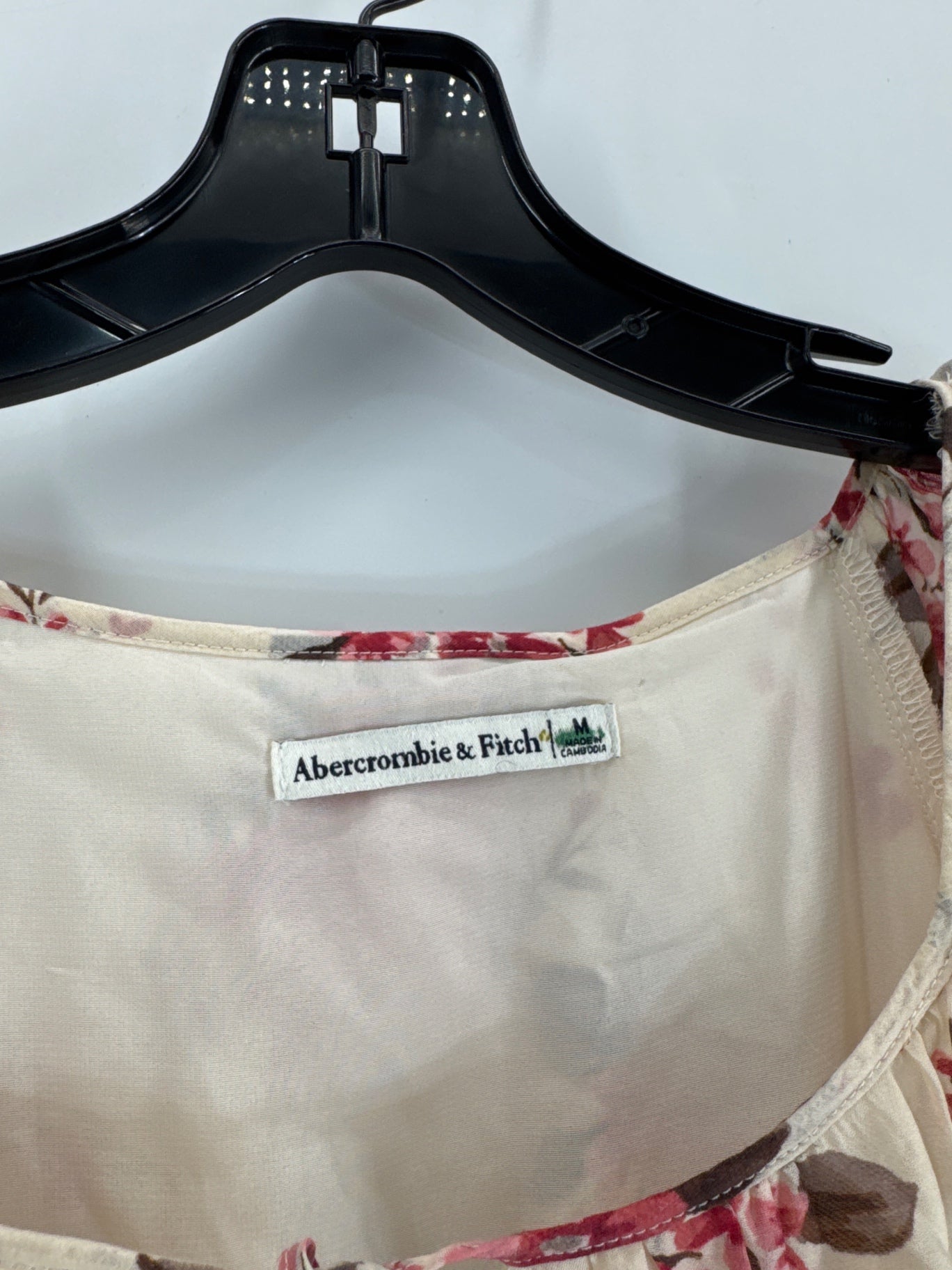 Abercrombie & Fitch Babydoll Floral Beige Dress