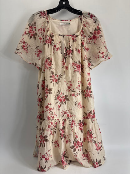 Abercrombie & Fitch Babydoll Floral Beige Dress