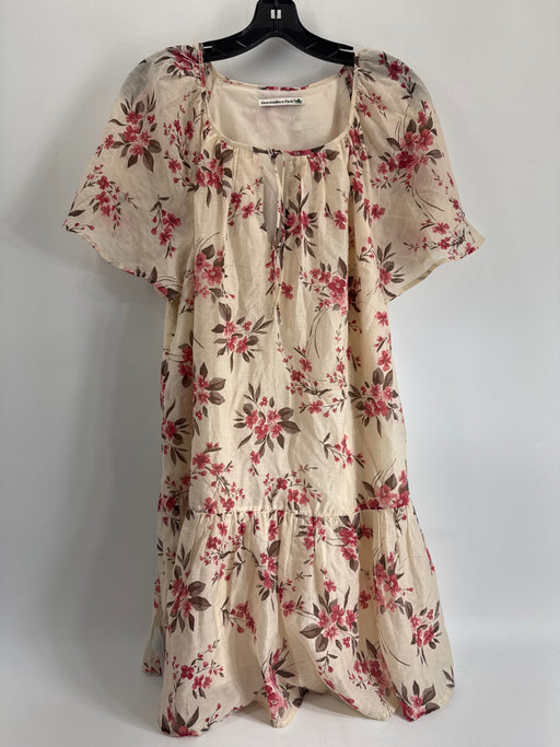 Abercrombie & Fitch Babydoll Floral Beige Dress