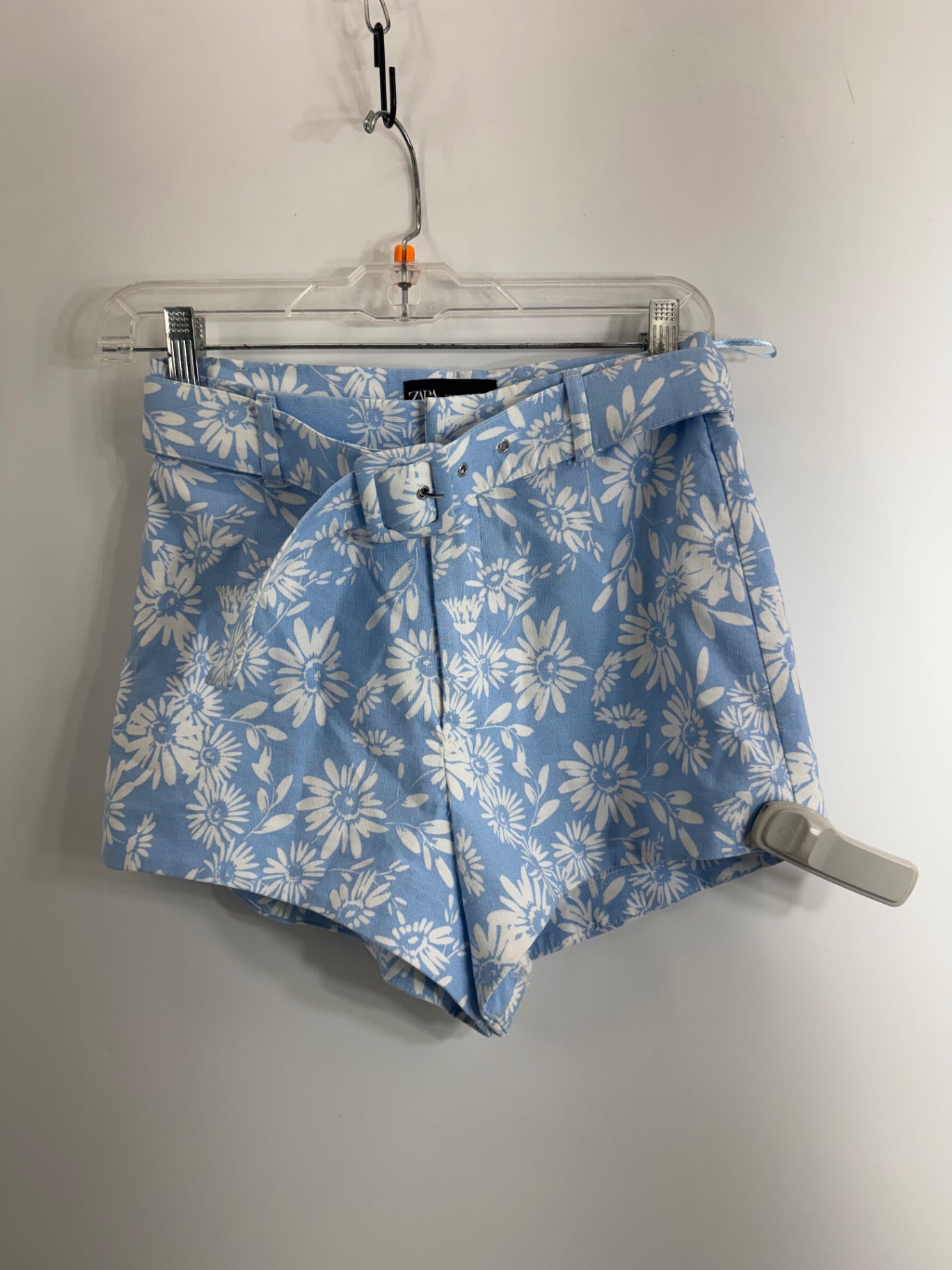 Zara Blue w/ White Floral Shorts