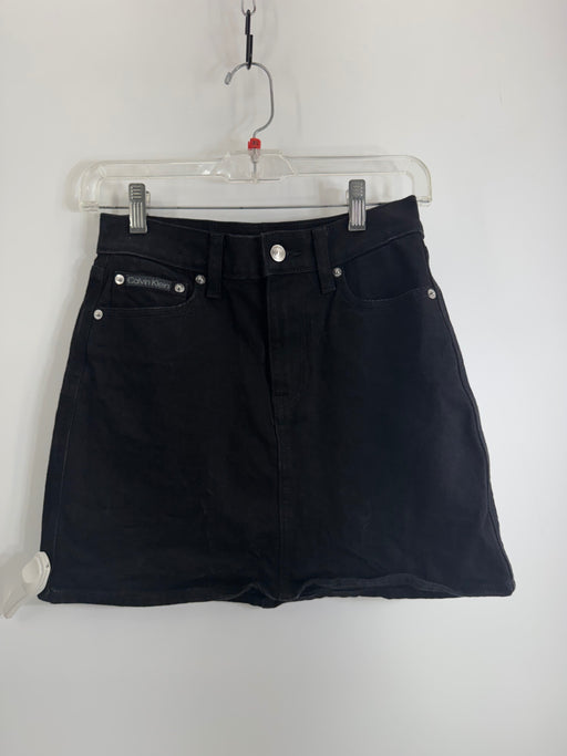 Calvin Klein Black Denim Skirt