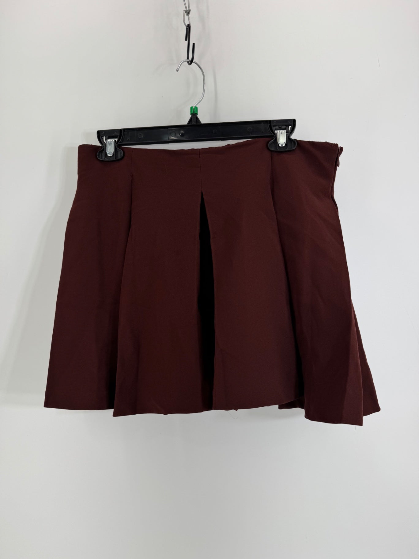 Mustard Seed Burgundy Pleated Skirt