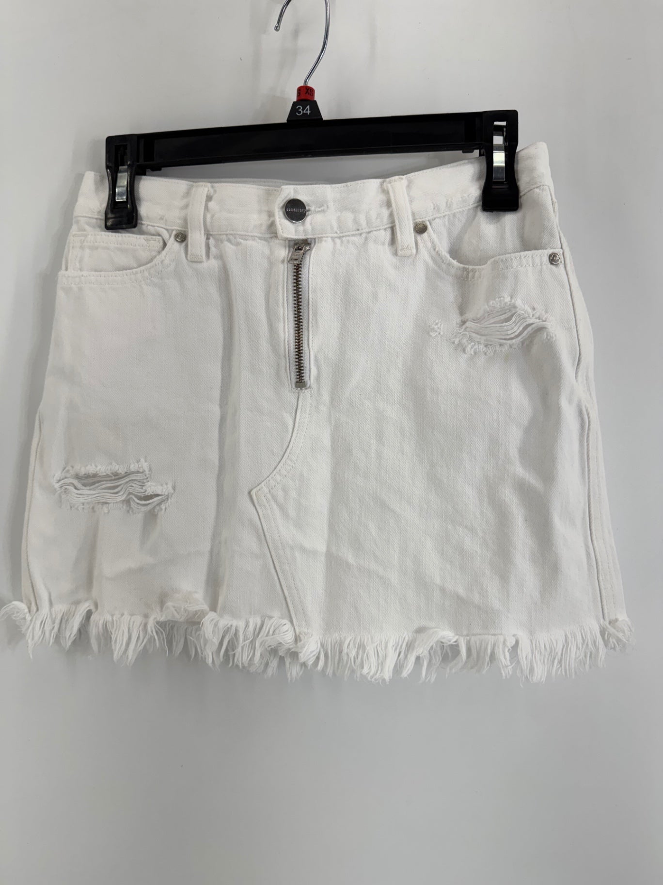 Sanctuary White Zipper Skirt