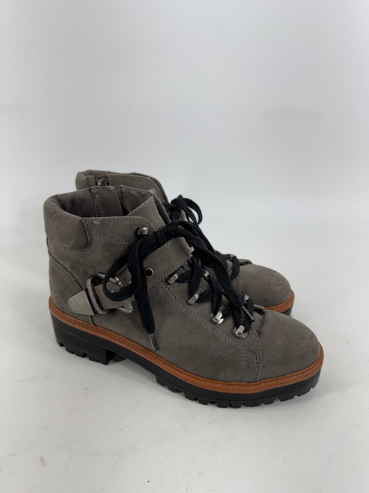 indigo rd. Gray Buckle Ankle Boots