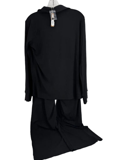 SKIMS Long Sleeve Ribbed Button Up Set Onyn (Black) Sz Sm NWT