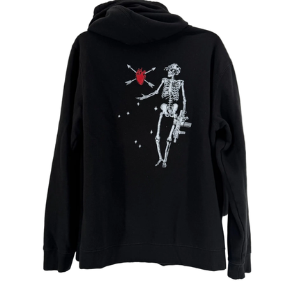 Black Rifle Coffee Skeleton Gun Zip Up Hoodie Sz Lg