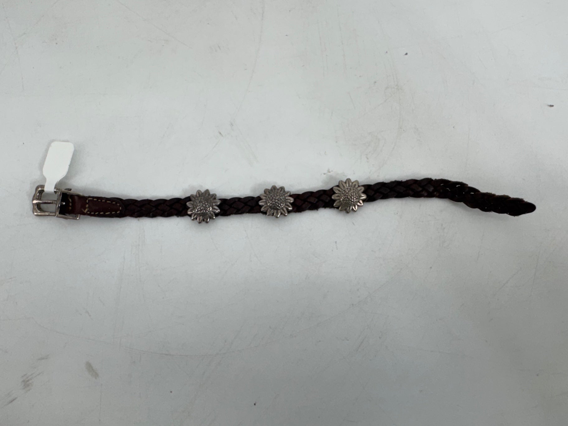 Unbranded Brown Leather Sunflower Bracelet