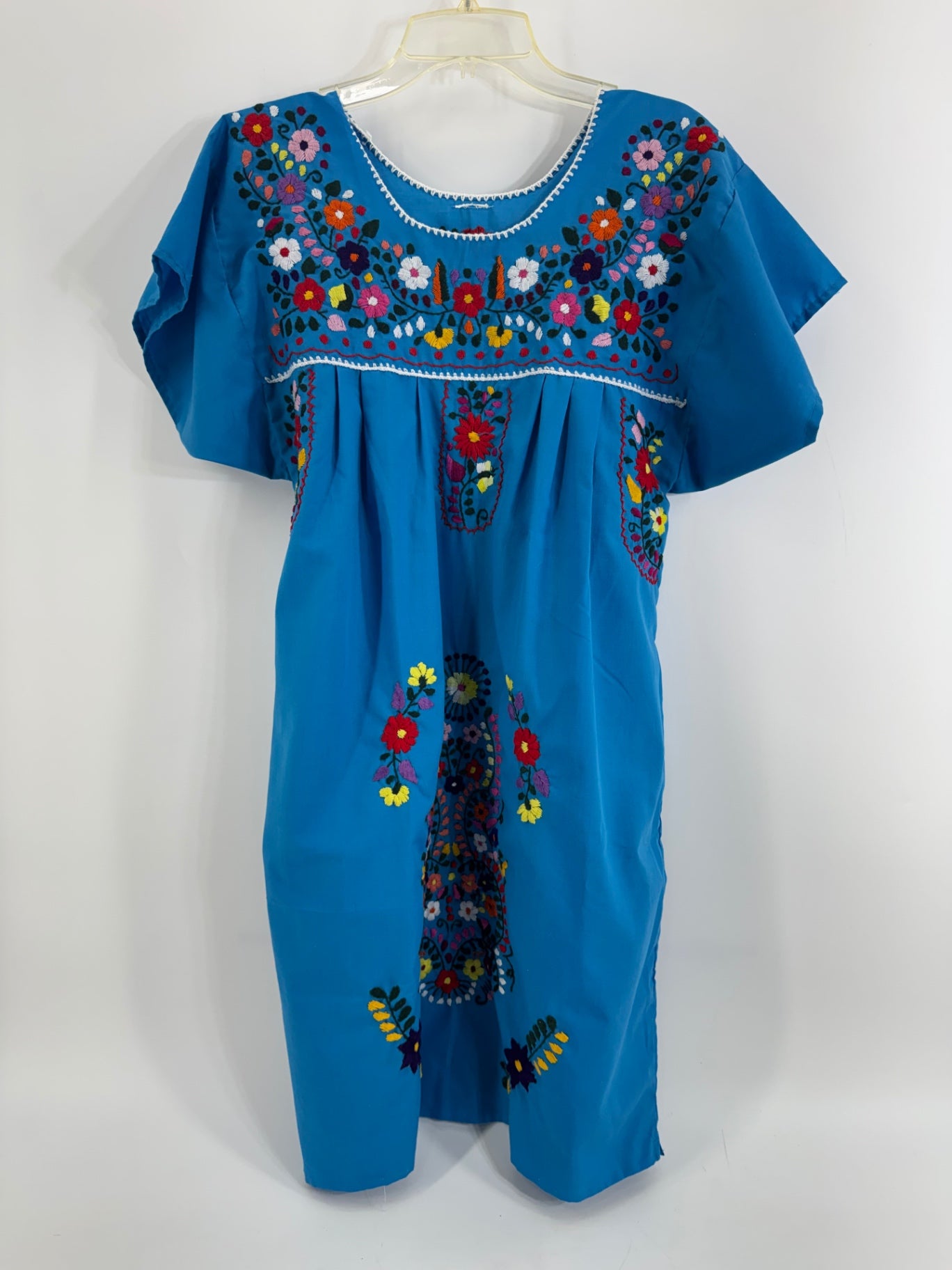 Unbranded Blue Floral Embroidered Dress