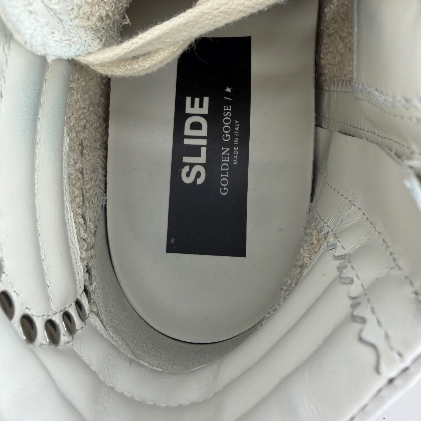 Golden Goose Slide High Top w/ Pearls Size 38/8