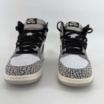 Nike Air Jordan 1 Retro High OG White Cement Sneaker Sz W 8.5